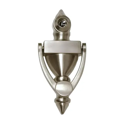 Door Knocker With Viewer 4" Satin Nickel