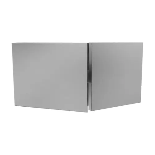 Square Pivoting Glass To Glass Operable Transom Clip 135 Degrees Satin Chrome Finish