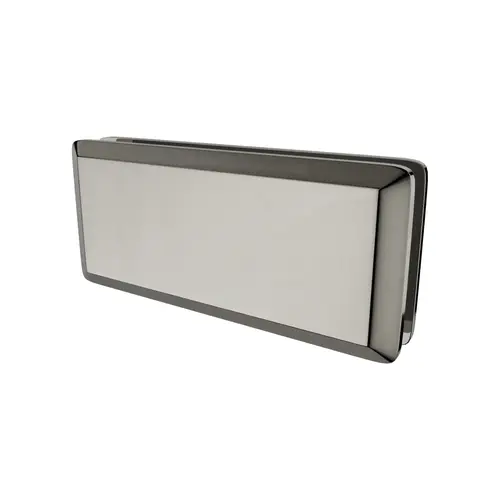 Beveled Edges 180 Degrees Glass To Glass Clip Polished Nickel Finish
