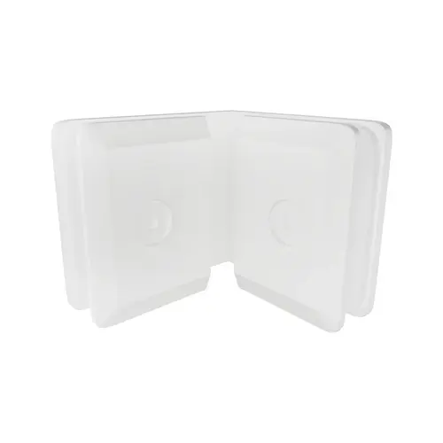 Beveled Glass To Glass Clip 90 Degrees 3/8" and 1/2" Glass Thickness White Finish Beveled Glass To Glass Clip 90 Degrees 3/8" and 1/2" Glass Thickness White Finish