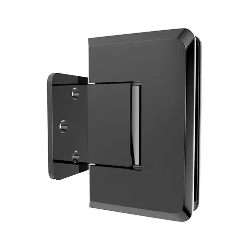 Glass To Wall Mount Shower Door Hinge With Offset Mounting Plate Black Nickel Finish