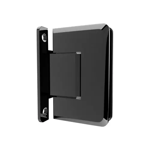 Adjustable Glass To Wall Mount Hinge With H Back Plate Black 3/8" and 1/2" Glazing Thickness Black Nickel Finish Adjustable Glass To Wall Mount Hinge With H Back Plate Black 3/8" and 1/2" Glazing Thickness Black Nickel Finish