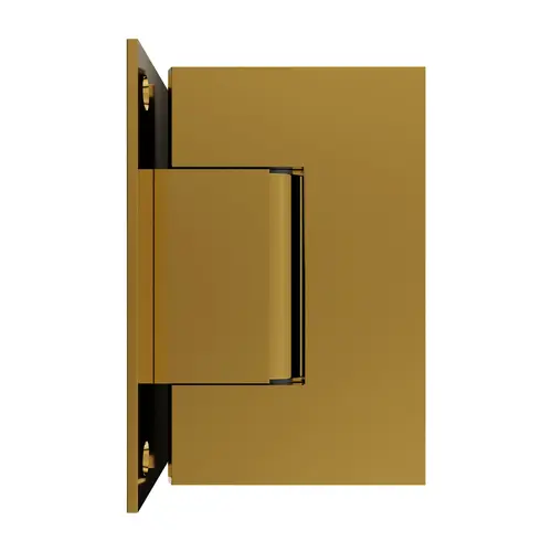 Glass To Wall Mount Shower Door Hinge With Full Back Plate 3/8" and 1/2" Glazing Thickness Lifetime Brass Finish Glass To Wall Mount Shower Door Hinge With Full Back Plate 3/8" and 1/2" Glazing Thickness Lifetime Brass Finish