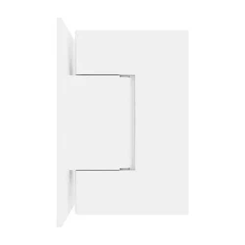 Glass To Wall Mount Shower Door Hinge With Full Back Plate White Finish