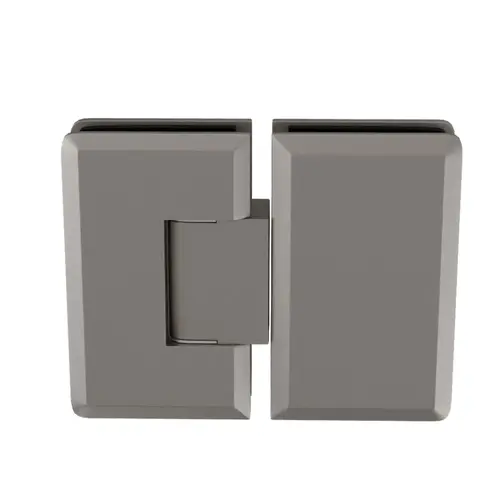 Glass To Glass Mount Shower Door Hinge 180 Degrees 3/8" and 1/2" Glass Thickness Matte Nickel Finish