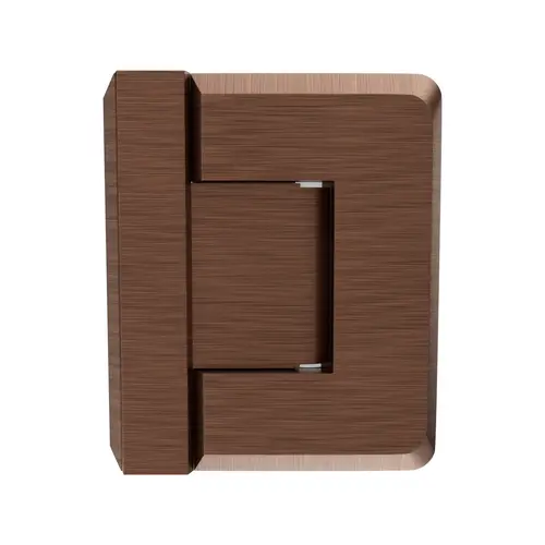 Glass To Glass Mount Shower Door Hinge 90 Degrees 3/8" and 1/2" Glass Thickness Antique Copper Finish Glass To Glass Mount Shower Door Hinge 90 Degrees 3/8" and 1/2" Glass Thickness Antique Copper Finish
