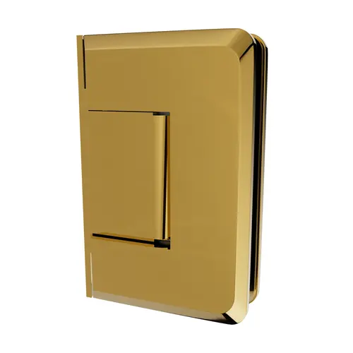 Glass To Wall Mount Shower Door Hinge 3/8" and 1/2" Glass Thickness With Offset Back Plate Type Lifetime Brass Finish Glass To Wall Mount Shower Door Hinge 3/8" and 1/2" Glass Thickness With Offset Back Plate Type Lifetime Brass Finish