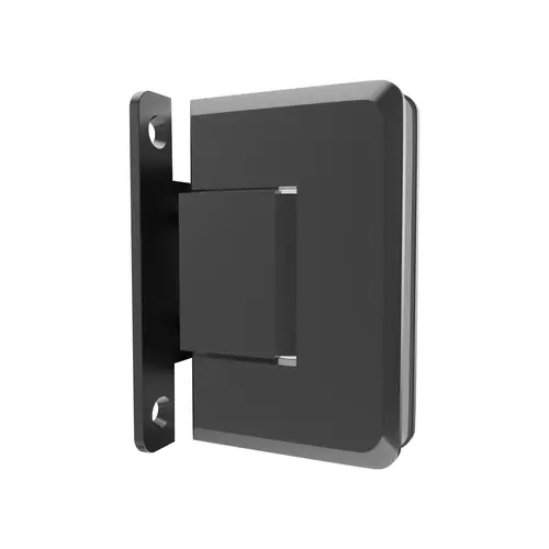 Adjustable Glass To Wall Mount Shower Door Hinge 3/8" and 1/2" Glass Thickness With H Back Plate Type Black Nickel Finish Adjustable Glass To Wall Mount Shower Door Hinge 3/8" and 1/2" Glass Thickness With H Back Plate Type Black Nickel Finish