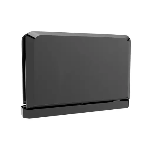 Glass To Curb Mount Beveled Pivot Hinge 3/8" and 1/2" Glass Thickness Bottom Type Black Nickel Finish