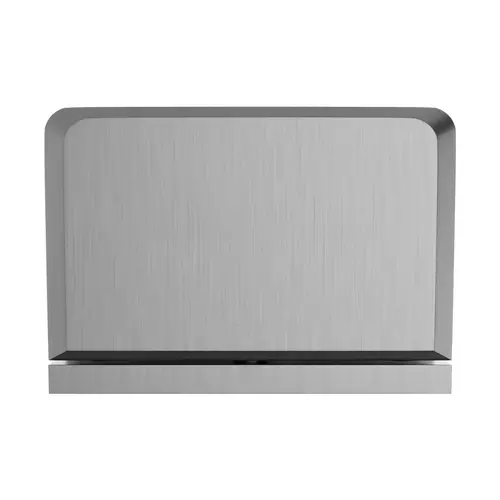 Glass To Curb Mount Beveled Pivot Hinge Bottom And With 5 Degrees Pin 3/8" And 1/2" (10 and 12mm) Glazing Thickness Satin Brushed Chrome Finish