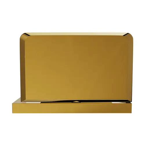 Glass To Wall Shower Door Pivot Hinge 3/8" and 1/2" Glass Thickness With Reversible L Bracket Type 24K Gold Finish