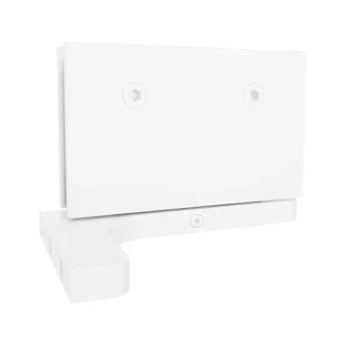 Glass To Wall Mount Shower Door Hinge With Reversible L Bracket 3/8" and 1/2" Glass Thickness White Finish