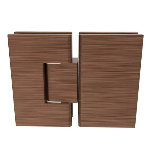 Adjustable Glass To Glass Door Hinge 180 Degrees 3/8" and 1/2" Glazing Thickness Antique Copper Finish