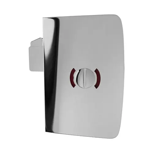 Sliding Glass Door Lock Keeper With Indicator, 3-1/2" Length, Polished Chrome Finish Sliding Glass Door Lock Keeper With Indicator, 3-1/2" Length, Polished Chrome Finish