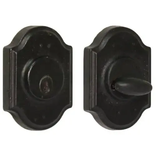 Premiere Single Cylinder Deadbolt with Adjustable Latch and Deadbolt Strike Black Finish Premiere Single Cylinder Deadbolt with Adjustable Latch and Deadbolt Strike Black Finish