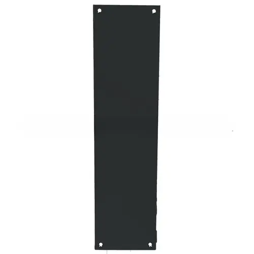 4" x 16" Square Corner Push Plate Satin Black Finish 4" x 16" Square Corner Push Plate Satin Black Finish