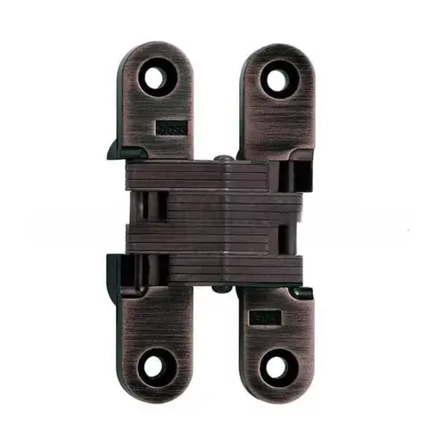 3/4" x 3-3/4" Medium Duty Invisible Hinge for 1-1/8" Doors Lacquered Oil Rubbed Bronze Finish 3/4" x 3-3/4" Medium Duty Invisible Hinge for 1-1/8" Doors Lacquered Oil Rubbed Bronze Finish