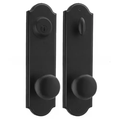 Left Hand Wexford Tramore Single Cylinder Deadbolt Passage Lock with Adjustable Latch and Round Corner Strikes Black Finish Left Hand Wexford Tramore Single Cylinder Deadbolt Passage Lock with Adjustable Latch and Round Corner Strikes Black Finish