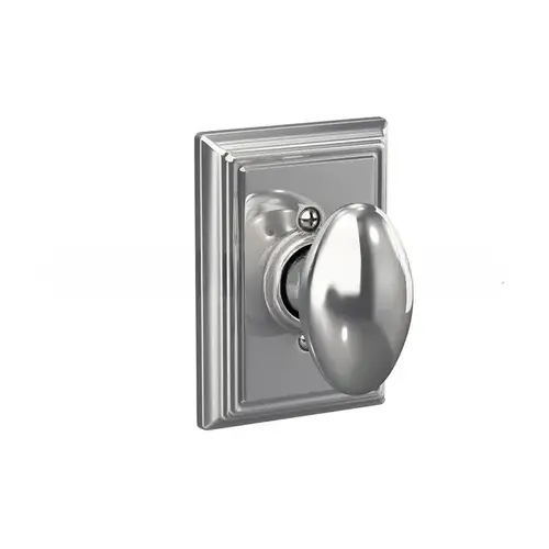 Siena Knob with Addison Rose Half Dummy Bright Chrome Finish Siena Knob with Addison Rose Half Dummy Bright Chrome Finish