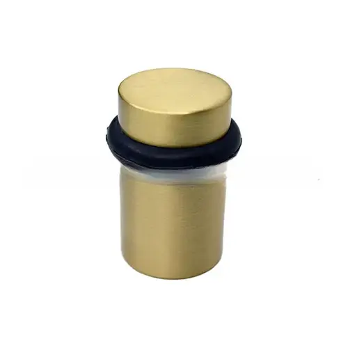 2" Cylinder Floor Bumper, Satin Brass Finish 2" Cylinder Floor Bumper, Satin Brass Finish