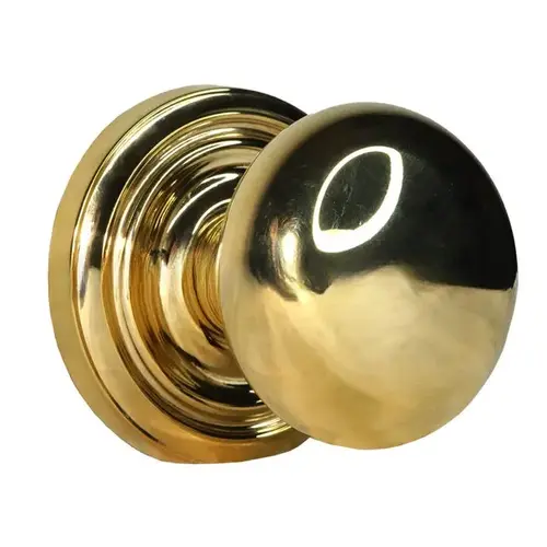 Providence Knob Privacy With Regular Rose Unlacquered Brass Finish Providence Knob Privacy With Regular Rose Unlacquered Brass Finish