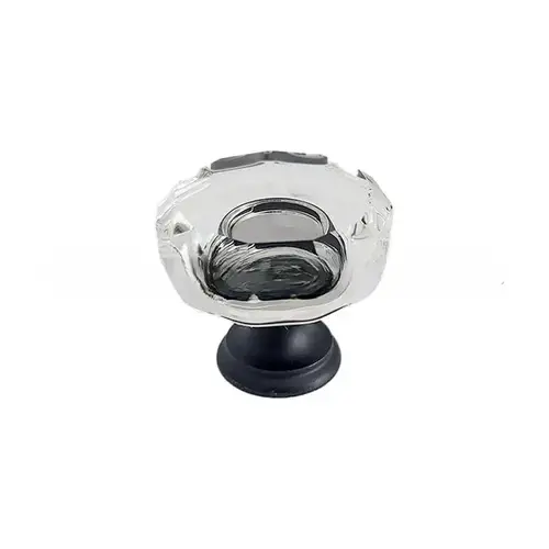 Lowell 1-3/8" Crystal Cabinet Knob Flat Black Finish Lowell 1-3/8" Crystal Cabinet Knob Flat Black Finish