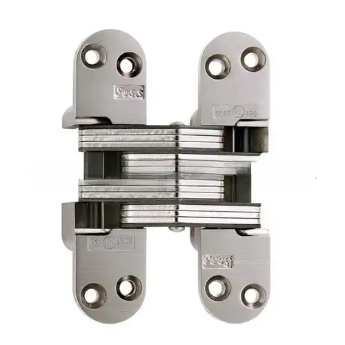 218 Series Invisible Hinge, 4-5/8", 1-3/4" Min Door, Satin Nickel 218 Series Invisible Hinge, 4-5/8", 1-3/4" Min Door, Satin Nickel