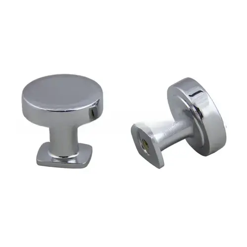 1-1/4" Diameter Round Flat Top Cabinet Knob Polished Chrome Finish