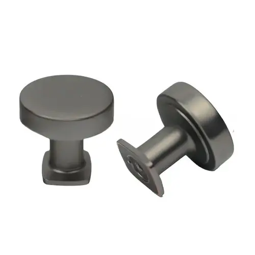 1-1/4" Diameter Round Flat Top Cabinet Knob Dark Pewter Finish 1-1/4" Diameter Round Flat Top Cabinet Knob Dark Pewter Finish