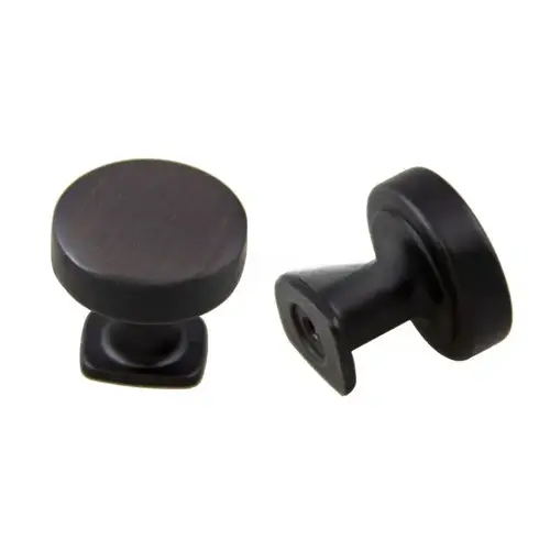 1-1/4" Diameter Round Flat Top Cabinet Knob Oil Rubbed Bronze Finish 1-1/4" Diameter Round Flat Top Cabinet Knob Oil Rubbed Bronze Finish
