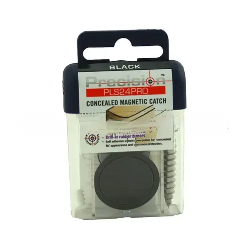 Concealed Magnetic Catch with Adjustable Strength Black Finish