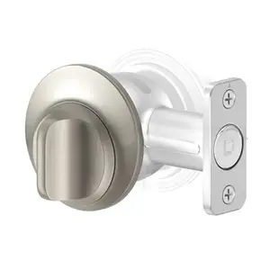 Level Touch C-L11U Single Cylinder Deadbolt with Smart Level Lock and Bluetooth Capacitive Touch Technology with Schlage C Keyway and Adjustable Backset Satin Chrome Finish