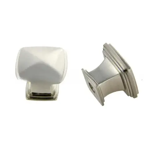 1-1/4" Square Cabinet Knob Satin Nickel Finish 1-1/4" Square Cabinet Knob Satin Nickel Finish