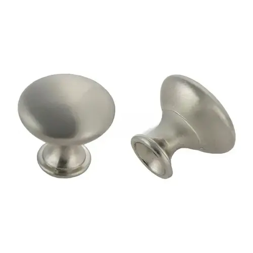 1-1/16" Diecast Mushroom Cabinet Knob Satin Chrome Finish 1-1/16" Diecast Mushroom Cabinet Knob Satin Chrome Finish