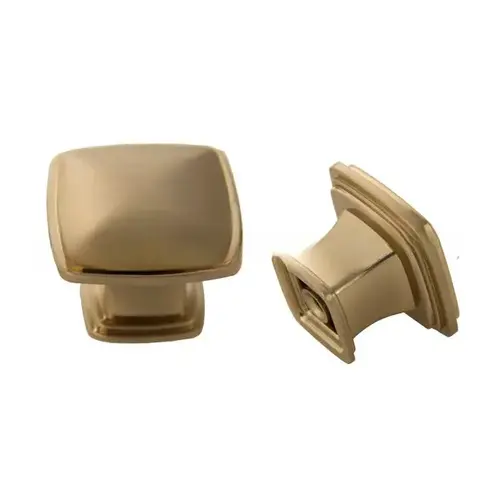 1-1/4" Square Cabinet Knob Rose Gold Finish