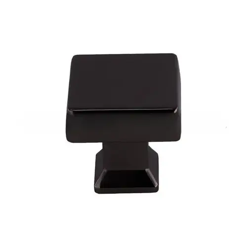 1-1/4" Square Colorado Cabinet Knob Matte Black Finish