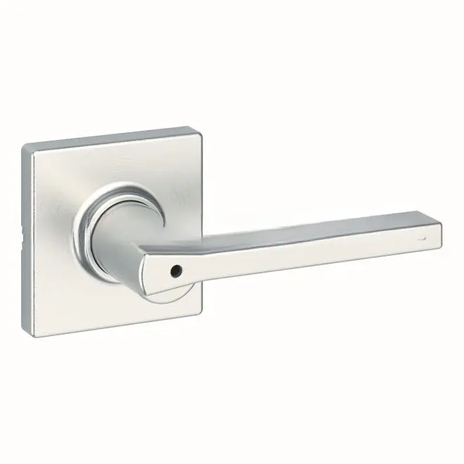 Kwikset Casey Lever with Square Rose Privacy Door Lock with 6AL Latch and RCS Strike Satin Nickel Finish 300CSLSQT-15 Kwikset Casey Lever with Square Rose Privacy Door Lock with 6AL Latch and RCS Strike Satin Nickel Finish 300CSLSQT-15