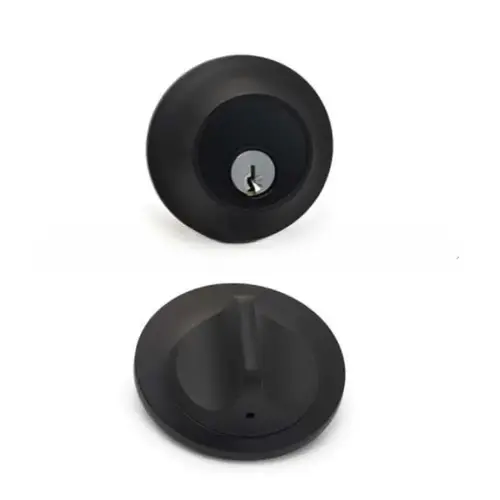 Single Cylinder Deadbolt with Smart Level Lock and Bluetooth Capacitive Touch Technology with Schlage C Keyway and Adjustable Backset Matte Black Finish