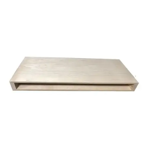10" x 36" Floating Maple Shelf with Three Brackets and Fasteners 10" x 36" Floating Maple Shelf with Three Brackets and Fasteners