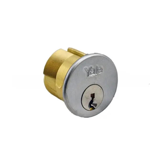 Yale Commercial 1-1/8 6 Pin Mortise Cylinder with GE Keyway US26D (626) Satin Chrome Finish 2153GE626118