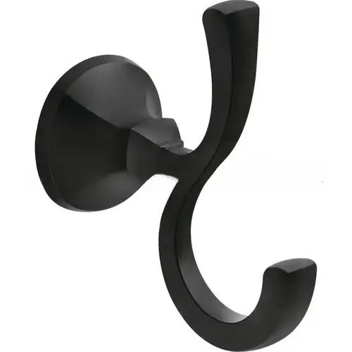 Ashlyn Double Robe Hook Matte Black Finish Ashlyn Double Robe Hook Matte Black Finish