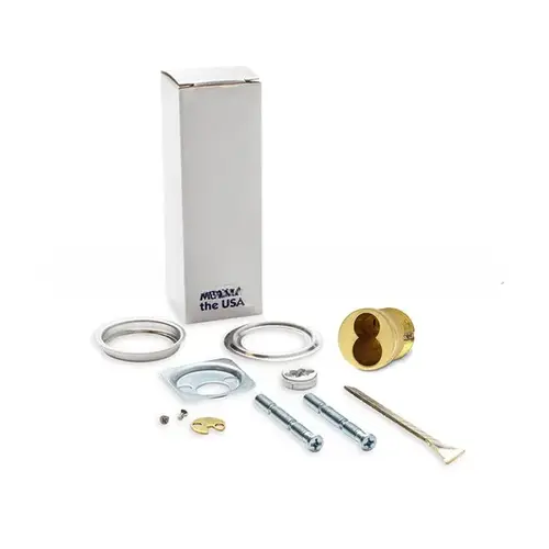 Convertible Mortise and Rim LFIC Cylinder Housing for Schlage LFIC Core with Complete Mortise Cam and Rim Cylinder Tailpiece Pack Bright Brass Finish