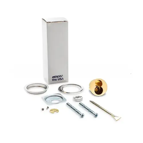 Convertible Mortise and Rim LFIC Cylinder Housing for Schlage LFIC Core with Complete Mortise Cam and Rim Cylinder Tailpiece Pack Satin Brass Finish