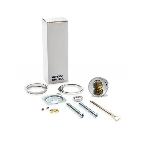 Convertible Mortise and Rim SFIC Cylinder Housing for KSP 6 / 7 Pin SFIC Core with Complete Mortise Cam and Rim Cylinder Tailpiece Pack Bright Chrome Finish Convertible Mortise and Rim SFIC Cylinder Housing for KSP 6 / 7 Pin SFIC Core with Complete Mortise Cam and Rim Cylinder Tailpiece Pack Bright Chrome Finish
