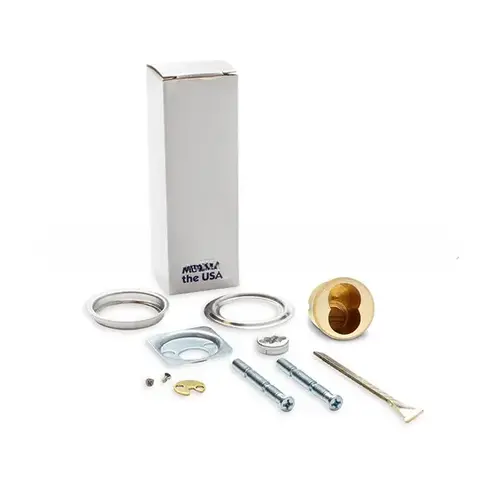 Convertible Mortise and Rim LFIC Cylinder Housing for Yale 6 Pin LFIC Cores with Complete Mortise Cam and Rim Cylinder Tailpiece Pack Satin Brass Finish Convertible Mortise and Rim LFIC Cylinder Housing for Yale 6 Pin LFIC Cores with Complete Mortise Cam and Rim Cylinder Tailpiece Pack Satin Brass Finish