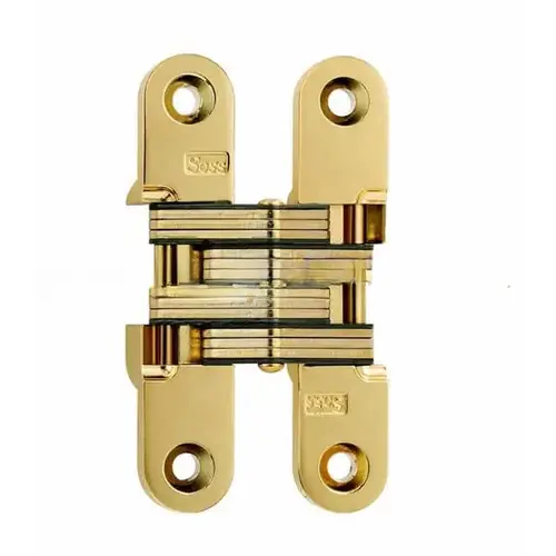 Soss 212U3 3/4" x 3-3/4" Medium Duty Invisible Hinge for 1-1/8" Doors Bright Brass Finish Soss 212U3 3/4" x 3-3/4" Medium Duty Invisible Hinge for 1-1/8" Doors Bright Brass Finish