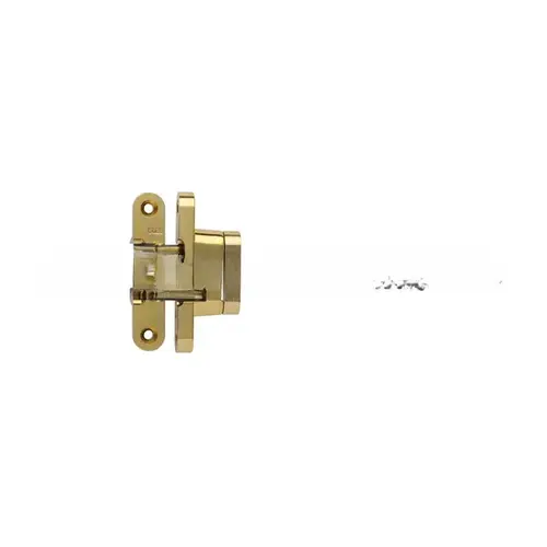 3/4" x 3-3/4" Medium Duty Invisible Hinge for 1-1/8" Doors Satin Brass Finish