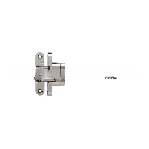 3/4" x 3-3/4" Medium Duty Invisible Hinge for 1-1/8" Doors Bright Nickel Finish