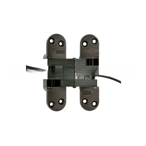 1-3/8" x 5-1/2" 20 Minute Fire Rated Power Transfer Heavy Duty Invisible Hinge for 2" Doors Lacquered Oil Rubbed Bronze Finish