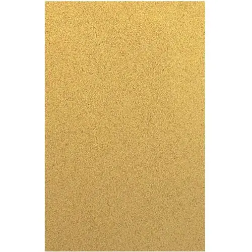 180 Grit No Hole Hook & Loop Aluminum Oxide on C-Weight Paper Sanding Sheet, 3" x 4-5/16" Gold